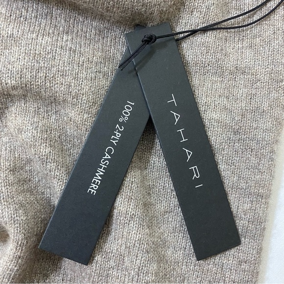 NWT Tahari Small Gray Cashmere Sweater - Picture 6 of 10